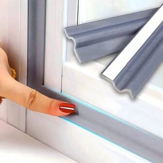10m/8m/6m/4m/2m Tira Autoadhesiva de Sellado - Sellador de Puertas y Ventanas de Plástico para Aislamiento del Viento, Polvo, Calor y Ruido - Fácil Instalación (Gris)