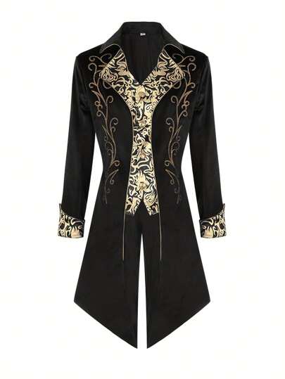 Herren Punk Retro Frack Gotischer Viktorianischer Gehrock