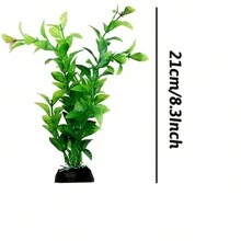 15 pièces Décorations d'aquarium - Pot cassé en résine et scénario de roches de grotte, plantes en plastique