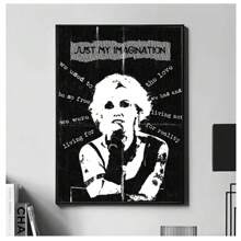 1 pieza Pintura digital de arte de pared de estrella del pop y rock alternativo sin marco autoadhesiva para sala de estar, dormitorio, comedor, cocina, bar, decoración del hogar, regalo de lienzo para cumpleaños, graduación - Multicolor - Ver 25