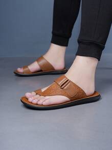 New Summer Men Slippers, Casual Flat Sandals, Fashionable And Versatile Flip Flops, Suitable For Teens, Casual, Outdoor, Athletic, Vacation, Travel, Graduation Gifts, Birthday Accessories