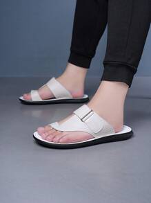 New Summer Men Slippers, Casual Flat Sandals, Fashionable And Versatile Flip Flops, Suitable For Teens, Casual, Outdoor, Athletic, Vacation, Travel, Graduation Gifts, Birthday Accessories