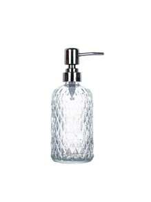 1 pieza Dispensador de jabón de manos/lavavajillas - Dispensador de jabón de vidrio - Dispensador de jabón de manos rellenable - Botellas de 380ml - Dispensador de jabón líquido, lavavajillas y loción para decoración del hogar y baño, decoración de otoño, de vuelta a la escuela