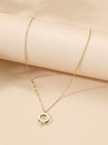 1 pieza Único diseño de collar con rhinestones estilo romano para mujer, uso diario europeo y americano