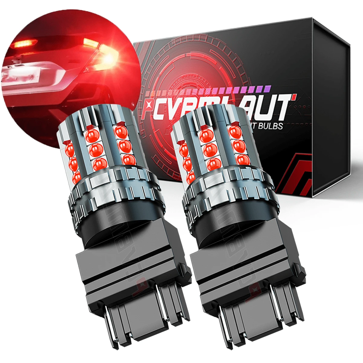 3157 3156 Red LED Brake Stop Signal Tail Light Bulbs Fit For JeepCherokee 1997 1998 1999 2000 2001 - one-size - View 1