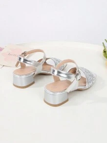 时尚优雅高端闪亮露趾派对高跟凉鞋，透气轻便的正装鞋，适合派对、表演、宴会、婚礼