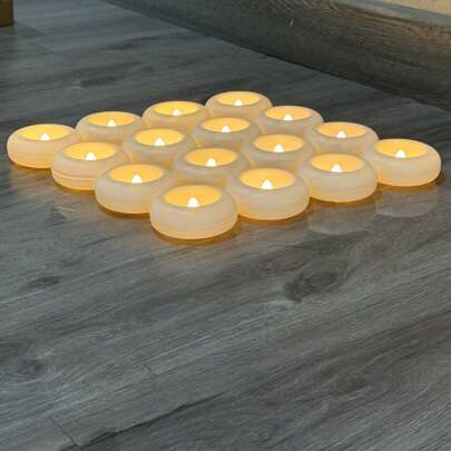 Sets de 6 piezas/12 piezas/16 piezas/24 piezas de velas LED flotantes activadas por agua, velas flotantes a prueba de agua sin llama para decoración romántica de bodas, ambiente festivo, Navidad, velas electrónicas para exteriores, linternas de deseos, velas LED