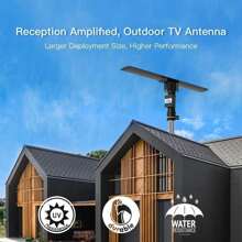 Antena de TV externa amplificada para exteriores de 990 millas, 1080P HDTV digital con rotación de 360° y control remoto - 1 - Ver 9