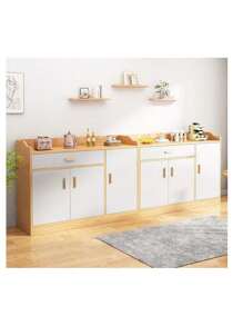 Multiusos Alacenas Cocinas Pequeñas Madera 3 Puertas Cajon - Multicolor - Ver 3