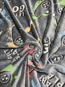 1 件可爱夜光游戏控制器羊毛毯，柔软的游戏设备设计，适合作为送给男孩和女孩的礼物 - 彩色 - 查看 6