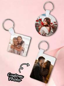 1 pieza Accesorio de bolso personalizado de madera - Redondo / Cuadrado / Rectangular, Llavero con foto personalizada, Colgante de bolso, Adecuado como regalo del Día de San Valentín, Multifuncional, Antimanchas, Decorativo, Reutilizable, Exquisito, Elegante, de Alta Calidad, Adorable, Moderno, Personalizado, Único, Ideal como regalo para él, Ideal para amigos, Para aniversarios, Para cumpleaños, Para inauguración del hogar, Para graduación, Cocina, Comedor, Dormitorio, Oficina, Sala de estar, Hogar, Jardín, Sala de té