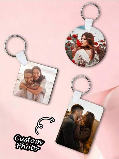 1pc Customized Wooden Bag Accessories - Round/Square/Rectangular, Personalized Photo Keychain, Bag Pendant, Suitable As Valentine's Day Gift, Multi-Functional, Anti-Mold, Ornamental, Reusable, Exquisite, Stylish, High-Quality, Adorable, Modern, Custom, Unique, Personalized, Ideal Gifts For Him, Ideal Gifts For Friends, For Anniversaries, For Birthdays, For Housewarming, For Graduation, Kitchen, Dining Room, Bedroom, Office, Living Room, Home, Garden, Tea Room,Warm Ambience, Autumn Home Refresh, Xmas Decoration