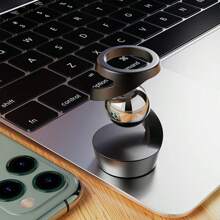 Aluminum Alloy Decompression Hypnosis Rotary Gyro Fingertip Kinetic Levitating Spinner Gift  Adult Desktop Stress Relief Toy - Khaki - View 6