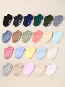 10 Pairs Of Random Dot Socks For Toddlers, Suitable For Both Baby Boys And Baby Girls, Socks With Good Grip. - Multicolor - View 10