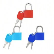 Set de 3/6/8 candados mini portátiles de plástico de colores con llave, cierre manual de para taquillas, equipaje, maletas, set de candados para viaje - regalo ideal para viajeros