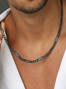 Individuell gravierte Halskette aus Edelstahl mit mehreren Namen für Herren, personalisierte Namensbar-Halskette mit Kette für Väter, Geschenk zum Vatertag, Weihnachten, Thanksgiving, Partys, Jahrestag, Abschluss, Silber, Stilvoll, Farbig, Vintage, Unisex, Hipster, Einfach, Personalisiert, Einzigartig, Ideale Geschenke für ihn, Ideale Geschenke für sie, Sie, Freund, Freundin, Vater, Mutter, Familie, Freunde, für Jahrestage, für Geburtstage, für Abschluss, für Prom, für Partys, Damenketten