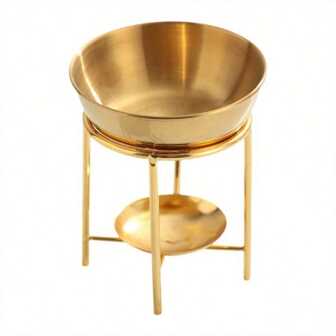 1 件四脚不锈钢香薰炉，带可拆卸碗的精油炉，夜香炉，香薰炉，扩散器，精致香味，多功能香薰扩散器和蜡熔炉适用于家庭卧室客厅装饰