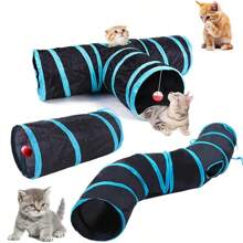 Cat Tunnel Pet Supplies Cat S T Pass Play Tunnel Foldable Cat Tunnel Cat Toy Breathable Drill Barrel For Indoor Loud Paper