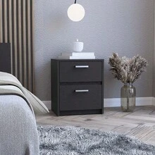 Nightstand Chequered, Two Drawers, Black Wengue Finish - Nhiều màu - Xem 2