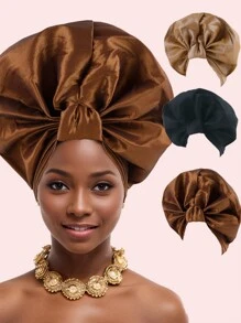 1pc Fashionable Wedding Veil Turban Hat, Muslim Headscarf