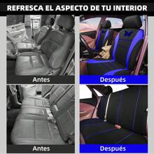 9 Pcs Car Seat Covers, Universal Seat Cushions Compatible With Airbags Accessories. Easy To Remove And Disassemble Easy To Clean. Comfortable And Breathable, Protect The Seat Easy To Become Beautiful. Universal Fit For Most Cars, Trucks, SUVs Or . - 藍色 - 查看 8