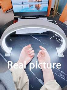 1 件半月形美甲台灯，粉色/白色半月形 LED 美容灯，睫毛灯 LED 美甲技术灯，适用于睫毛延长、纹身、眉毛绘画，亮度可调，美容工作室使用 - 多色 - 查看 10