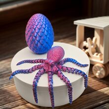 2 pièces Ensemble imprimé en 3D Costume œuf poulpe, costume œuf et poulpe - Jouet costume œuf et poulpe imprimé en 3D, décoration multifonctionnelle intérieure et extérieure, figurine décorative, cadeau de fête - sans alimentation requise - Multicolore - Voir 1