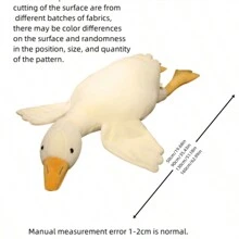 Creative Big White Goose Plush Toy Throw Pillow Cute Lying Posture Goose Waist Office Nap Pillow Valentine's Day Gift Home Decoration Plush Doll Children Comfort Dolls For Boyfriend And Girlfriend New Year Holiday Gift Can Clamp Legs Sleeping Long Throw Pillow