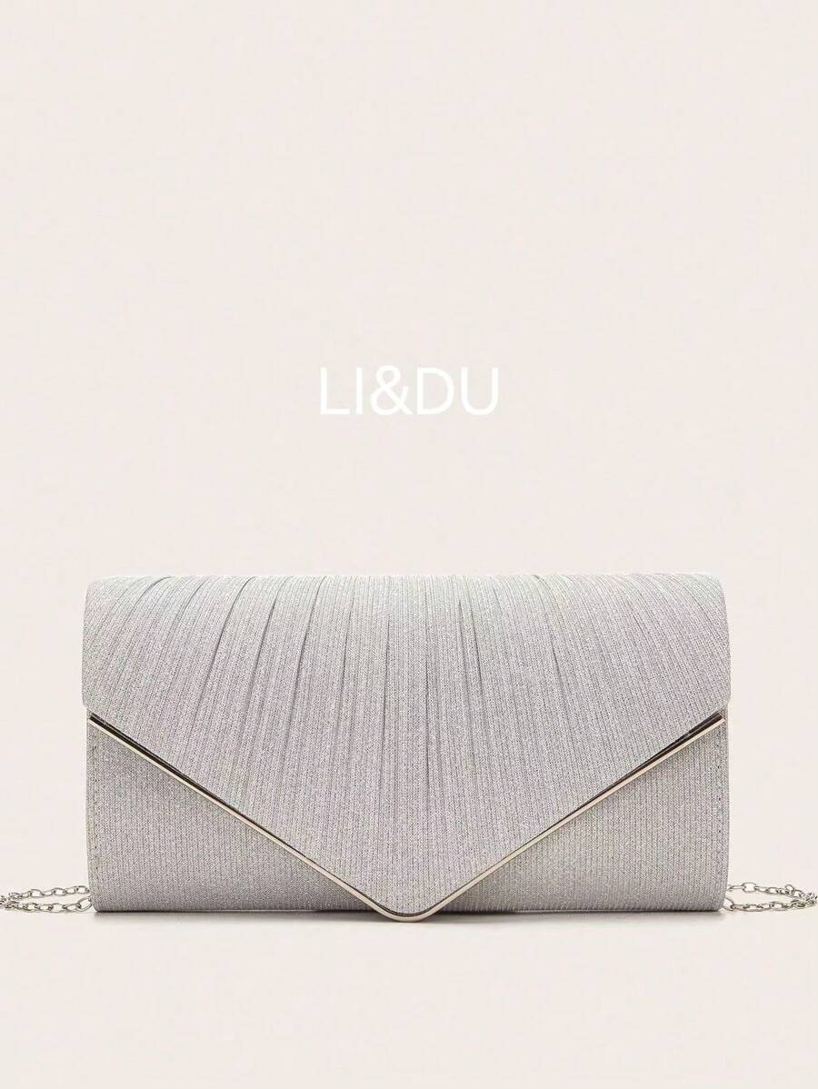 時尚新款手拿包/晚宴包/婚禮包/斜背包 - 銀色 - 查看 1