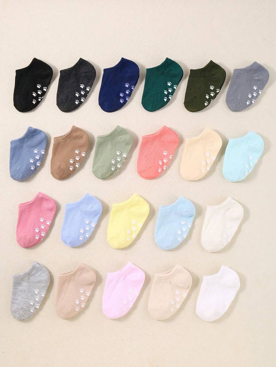 10 Pairs Of Random Dot Socks For Toddlers, Suitable For Both Baby Boys And Baby Girls, Socks With Good Grip. - Multicolor - View 1