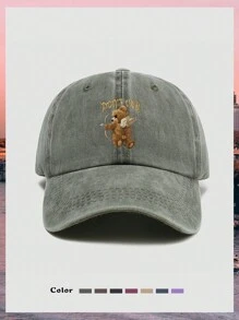 1 件男女四季复古风格可调节纯色软顶防晒棒球帽，节日礼物，丘比特天使熊印花情人节主题系列，适合户外旅行和日常搭配情人节 - 多色 - 查看 9