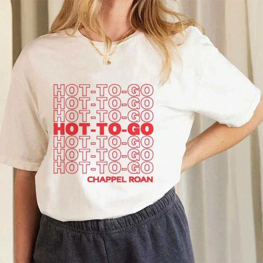Hot To Go Chappel Roan Midwestern Princess T-Shirt Pattern New O-Neck Print Basic Fashion Style Top Summer Travel Vacation T-Shi - 白色 - 查看 1