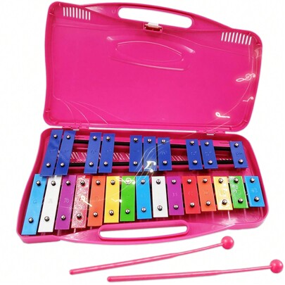 FELIN Xilófono para Niños, Xilófono Infantil de 25 Notas, Instrumentos de Percusión de Juguete, Instrumentos Musicales para Niños de 5-16 Años Con 2 Baquetas de Percusión, para Principiantes