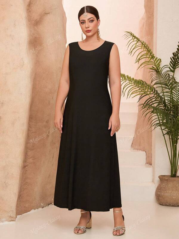 Mgiacy - Classique, Nouvelle Arrivée, Débardeur, Col Rond, Tricot, Tout-Aller, Robe Longue