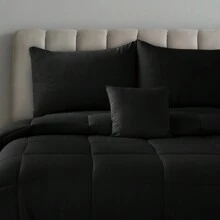 Lux Decor 5 Pc Comforter Set | Opulent Design | Includes Comforter, Bed Skirt, Decor Pillow Shams, 2 Pillow Shams (Twin Includes 1) | All Seasons Comforter | Pillow Cases And Shams | Elevate Bedroom Ambiance | Graduation Gifts, Home Decor, Back-To-School Gift, Luxury Bedding Set, Elegant Comforter Set, Soft Plush Comforter, Valentine's Day Romantic Bedroom, Spring Bedding Set, Complete Bed In A Bag, Matching Decor, Elegant Design, Luxury Look, Gift Set Idea, Guest Bedroom Ready, Modern Bedroom Style, Easy Bedroom Refresh, All-Inclusive Bedding, Everyday Bedding, Classic Style, Home Essentials - 黑色 - 查看 9