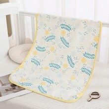 1pc 100% Cotton Waterproof & Breathable Reusable Incontinence Pad, Baby Crib Mattress Protector, Stroller, Bassinet, Car Seat, Menstrual Pad, Elderly Care, Pet Mat, Suitable For Children Dorm, Back To School