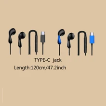 高清音质和清晰通话有线耳机 - 轻巧、防缠结，配备 3.5 毫米/Type-C 插孔、音量控制 - 非常适合游戏和礼物