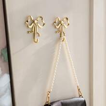 Gold Bow Hook For Wall Decor, Bowknot Brass Hook Wall Hooks For Hanging, Creative New Hook, Nordic Retro Clothes Hook, Gold Coat Hooks Wall Peg Hook