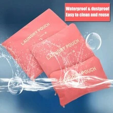 6/8 件简约纯色多功能行李袋套装，多功能防尘收纳袋，适合户外旅行使用 - 彩色 - 查看 6
