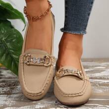 女式 2024 米色时尚性感高端舒适平底鞋 - 卡其色 - 查看 5