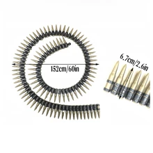 96pcs Detachable Plastic Storm Gun Chain Dress-Up Props, Cosplay Props, Festival And Party Decorations, Plastic Bullet Props Military Belt, Military Soldier Costume Accessories, Neutral Bullet Belt Costume Accessories Halloween