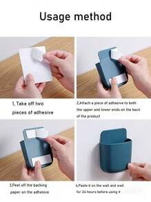 1 pièce Organisateur mural multifonctionnel personnalisé pour téléphone, chargeur, AC, télécommande TV, fournitures de bureau, stylo, table de nuit, bureau, mur, sans perçage, ambiance bohème