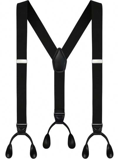 Moulen Herren Y-Rücken 3,5 cm breite Knopfende elastische verstellbare Hosenträger für Ausgehhosen, Hochzeitsfeier und als Geschenk, Halloween Accessoires, Halloween Kostüme Herbst-Winter Accessoires Halloween Kostüm, geeignet für Teenager, Jugendliche, Herren, Lässig, Outdoor, Sport, Urlaub, Abschlussgeschenke, Geburtstag, Alltagskleidung