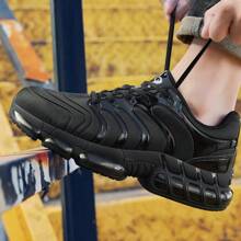 Zapatos con punta de acero para mujeres, zapatos de trabajo irrompibles, zapatillas deportivas ligeras con punta de acero para mujeres, zapatos de seguridad antideslizantes, zapatos con puntera compuesta a prueba de pinchazos - Negro - Ver 3