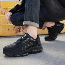 Zapatos con punta de acero para mujeres, zapatos de trabajo irrompibles, zapatillas deportivas ligeras con punta de acero para mujeres, zapatos de seguridad antideslizantes, zapatos con puntera compuesta a prueba de pinchazos - Negro - Ver 5