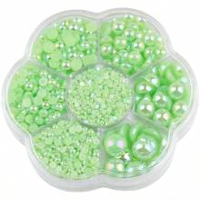 AB Colors, 5000pcs/1Box, 2MM-10MM,7 Sizes Mixed, Nice Flatback Half Round Pearls Rhinestones, Multi Colors Crystal Gems Non HotFix DMC Jewelry Beads Stones Diamond 3D Pattern Design Accessories Glitter Manicure Decal Decorations For Clothes,Bag,Shoes,Cups,Phone Covers,Handicrafts,Diy Trim. - Multicolor - View 15