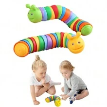 1 Stück Stressabbau-Raupensensorialspielzeug, weiches Fingerspitzen-Schneckenspielzeug, Sensorialspielzeugset für Erwachsene, Kinder und zappelige Kleinkinder (einige Farben werden zufällig versendet)