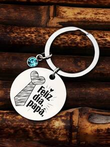 1 pieza Nuevo llavero de acero inoxidable, regalo para papá en el Día del Padre, Acción de Gracias, Cumpleaños, Navidad