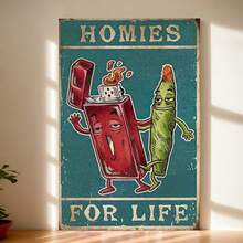 1pc Timeless Retro Homies Canvas Painting - Vintage Wall Decor For Living Room - Durable Picture Print, Easy Mount- Aesthetic Home Accent