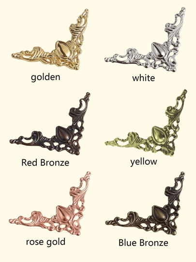 12pcs/set Iron Corner Bracket, Modern Mixed Color Furniture Hardware For Home